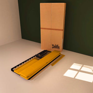 Baldiflex letto contenitore singolo in tessuto sfoderabile Rossano mango scatola