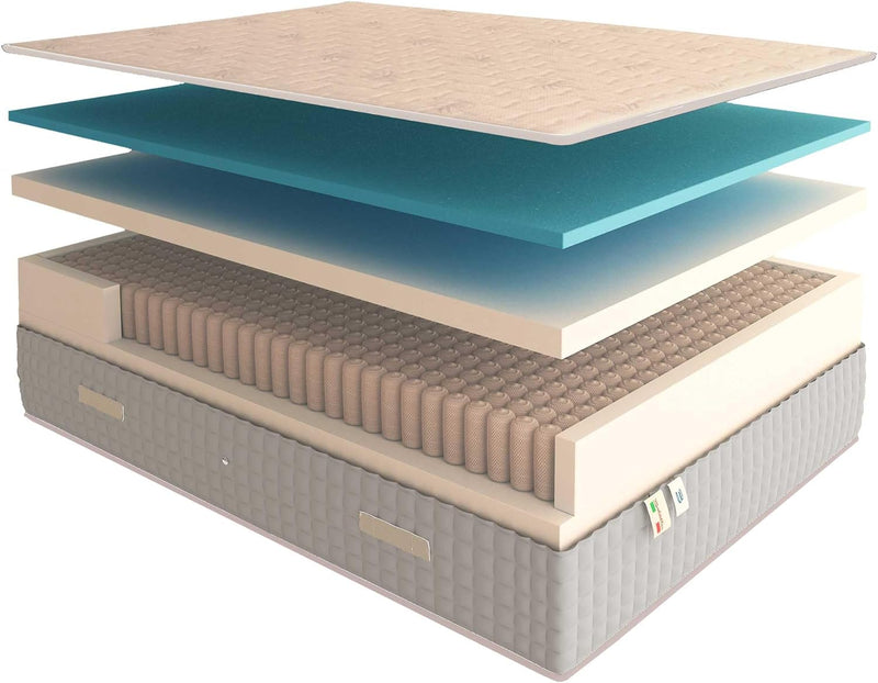 Luxury mattress with memory and 800 pocket springs, 29 cm high