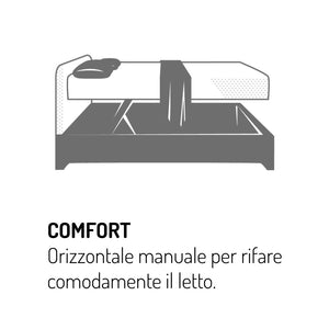 baldiflex letto mistral in legno e tessuto rete comfort