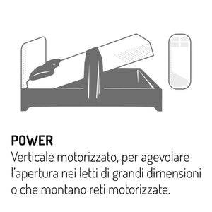 baldiflex letto mistral in legno e tessuto rete pawer