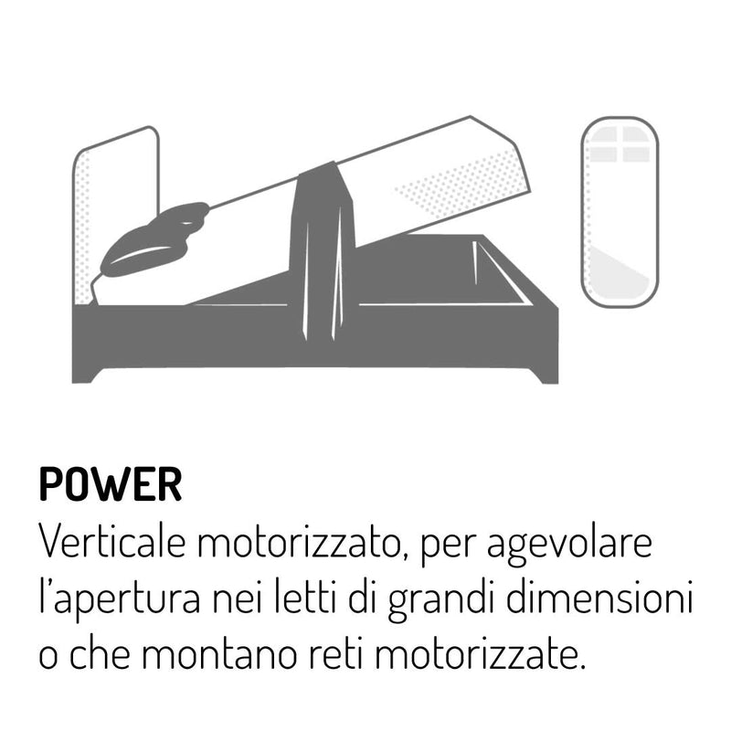 baldiflex letto mistral in legno e tessuto rete pawer