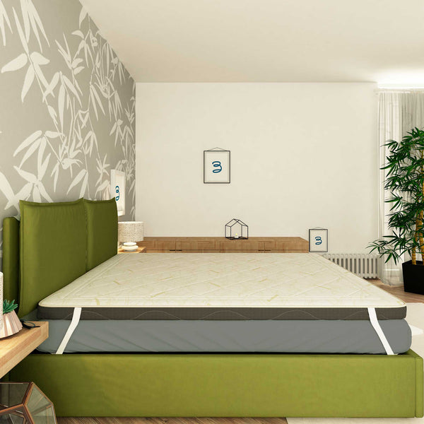 baldiflex topper in memory fodera bamboo laterale