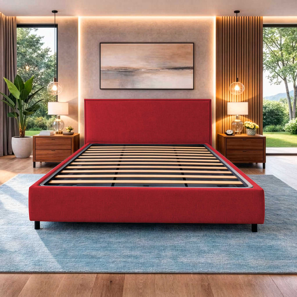 Letto contenitore in tessuto sfoderabile Chantal