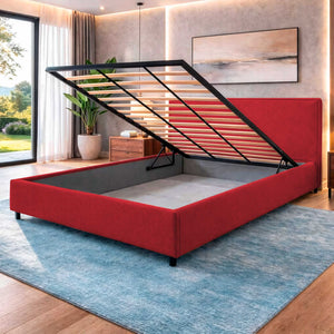 Letto contenitore in tessuto sfoderabile Chantal