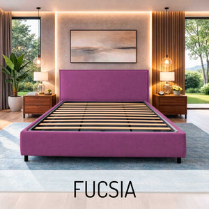 Letto contenitore in tessuto sfoderabile Chantal