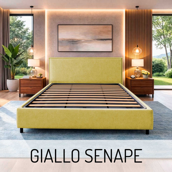 Letto contenitore in tessuto sfoderabile Chantal