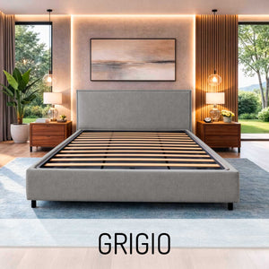 Letto contenitore in tessuto sfoderabile Chantal