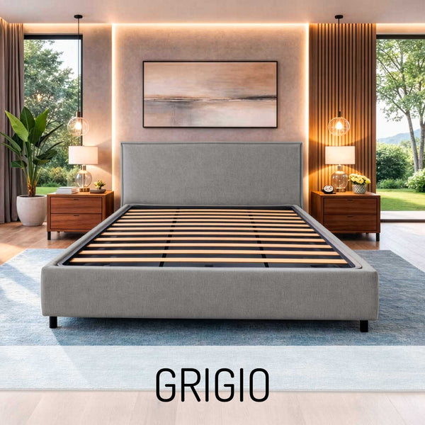 Letto contenitore in tessuto sfoderabile Chantal