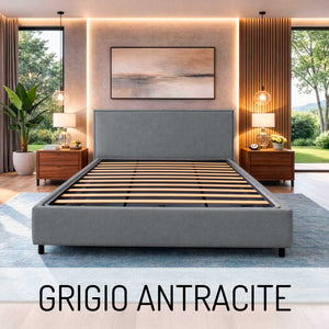 Letto contenitore in tessuto sfoderabile Chantal