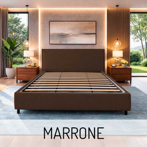 Letto contenitore in tessuto sfoderabile Chantal