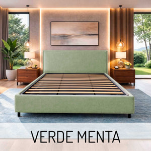 Letto contenitore in tessuto sfoderabile Chantal