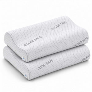 Pair of memory foam neck pillows