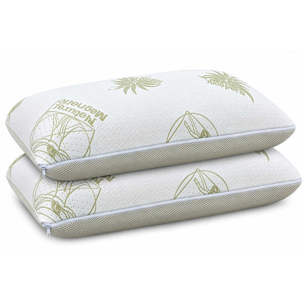 Paire de coussins savon en mousse à mémoire avec housse en Aloe 3D