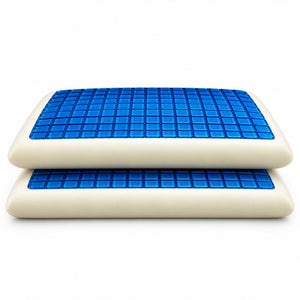 Paire de coussins en mousse à mémoire de forme et gel respirant