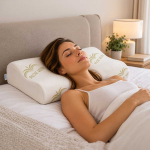Coussin cervical en mousse à mémoire de forme avec housse en Aloe vera