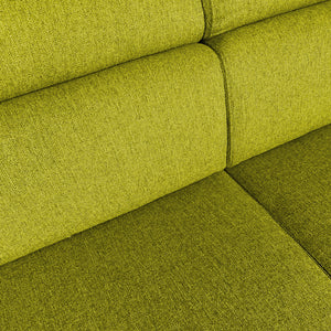 Canapé-lit d'angle avec deux poufs cubes Gregory