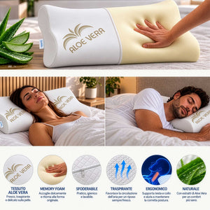 Pair of memory foam neck pillows