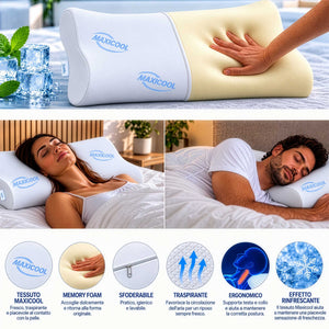 infografica cuscino cervicale maxicool baldiflex