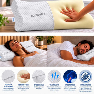 Pair of memory foam neck pillows