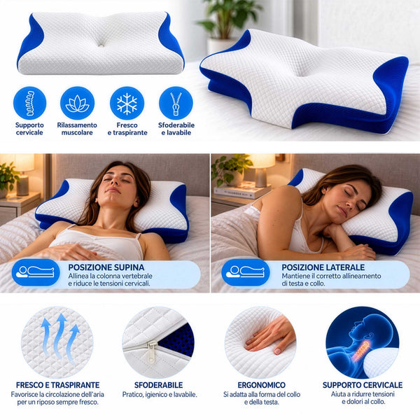 infografica cuscino cervicale testa collo