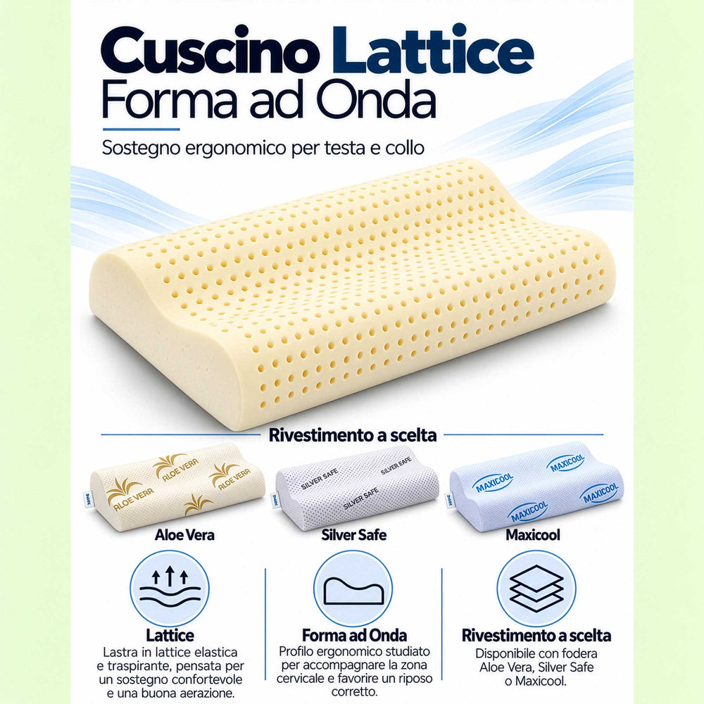 Paire de coussins cervicaux en latex