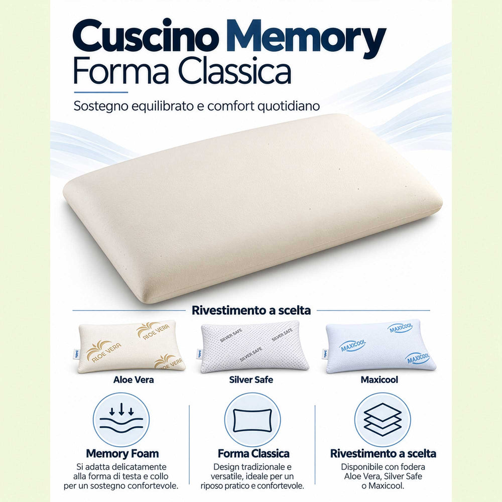 cuscino saponetta memory aloe