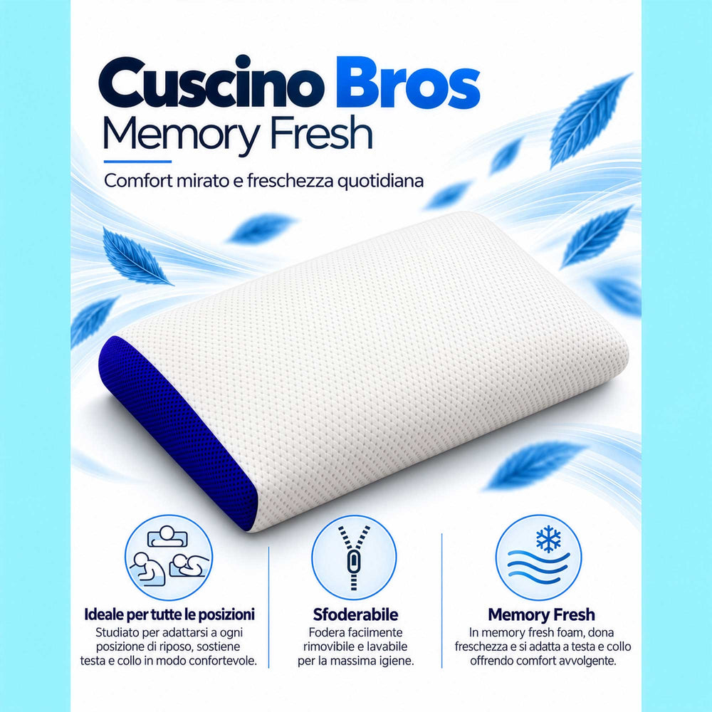 coppia cuscini memory fresh bros baldiflex