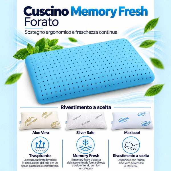 infografica cuscino memory fresh baldiflex