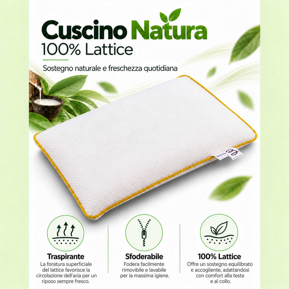 Coppia cuscini saponetta in lattice Natura - Baldiflex