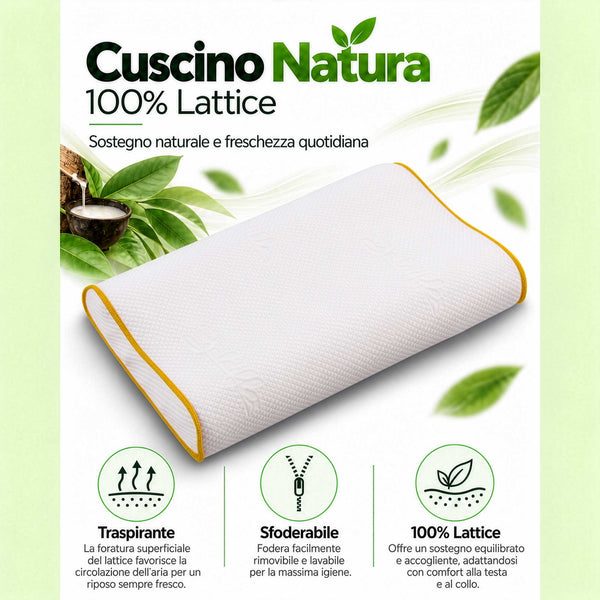 Coussin cervical en latex Natura