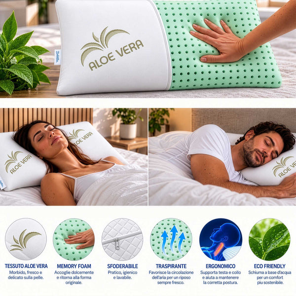ingografica cuscino ecogreen fodera aloe vera