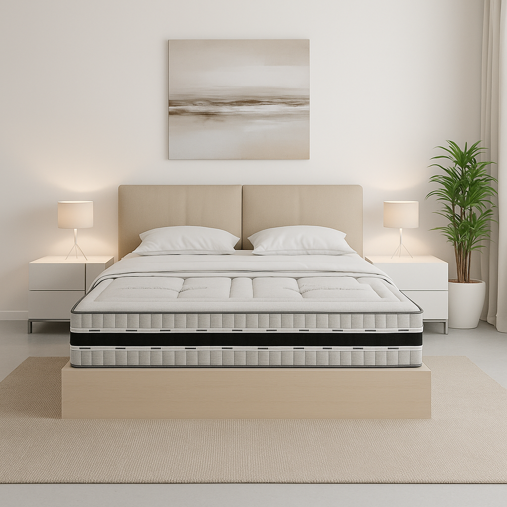 High 28 cm memory mattress King Carbonio