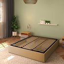 Baldiflex letto contenitore king size queen size senza testata in ecopelle Cloe beige da destra