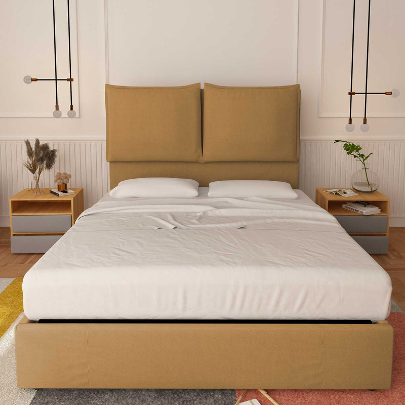 baldiflex letto king size queen size in ecopelle beige Diana XL