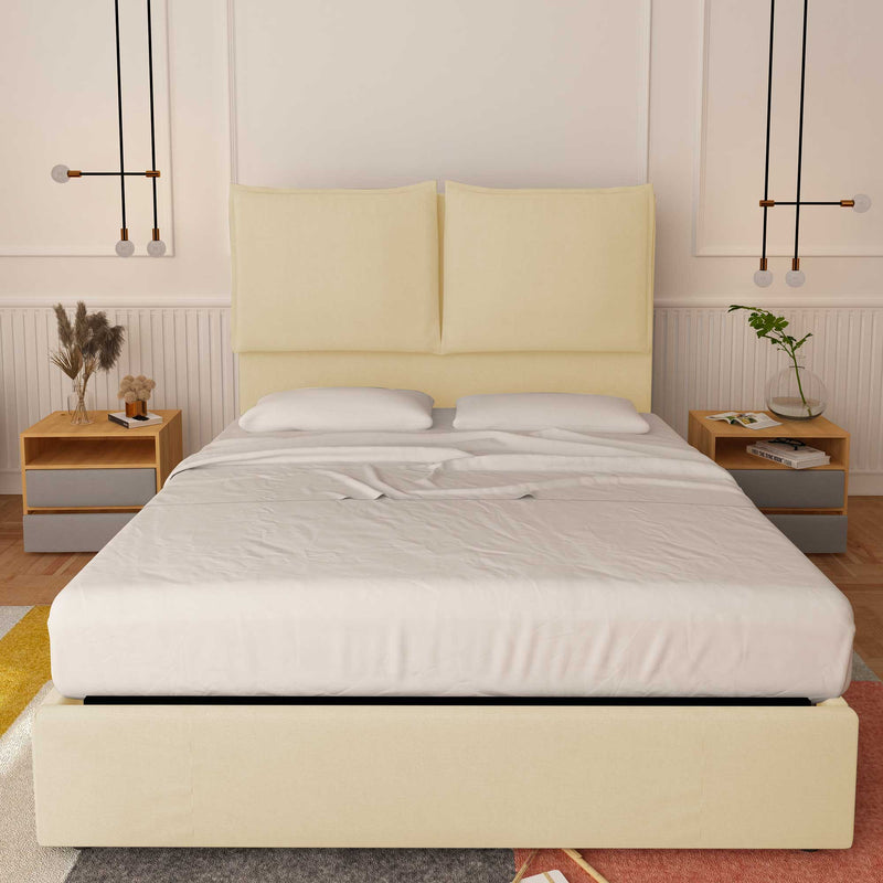 baldiflex letto king size queen size in ecopelle crema Diana XL