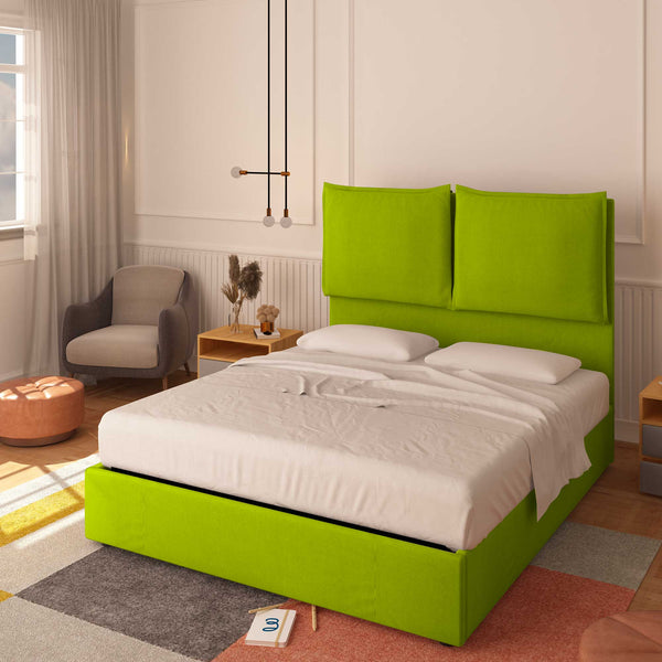 baldiflex letto matrimoniale in ecopelle verde mela Diana XL