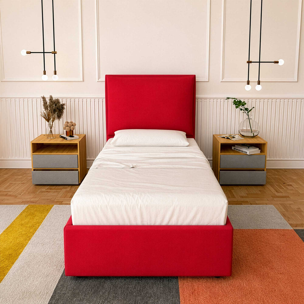 Single storage bed in Licia XL fabric