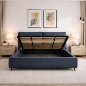 Letto contenitore in tessuto sfoderabile Malika