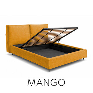 Letto contenitore in tessuto sfoderabile Malika