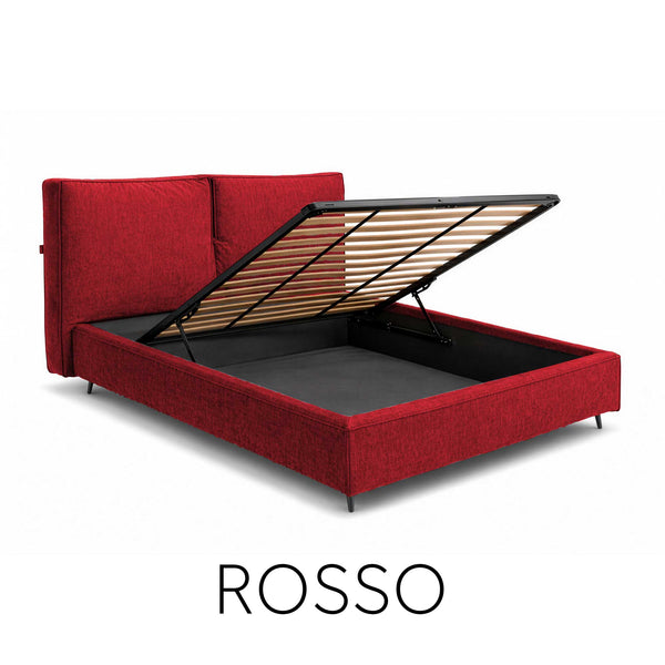 Letto contenitore in tessuto sfoderabile Malika
