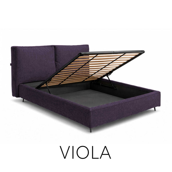 Letto contenitore in tessuto sfoderabile Malika