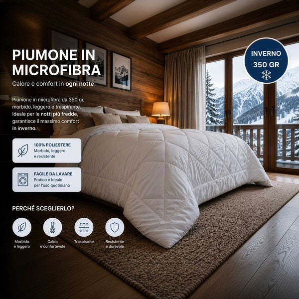 Piumone invernale in Microfibra 350 gr
