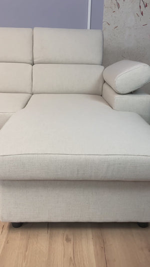 Canapé-lit d'angle avec méridienne Rachel