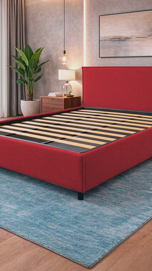 Letto contenitore in tessuto sfoderabile Chantal