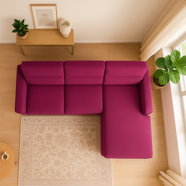 Corner sofa bed with Rachel chaise lounge