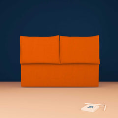 baldiflex testata letto matrimoniale tessuto arancione Licia