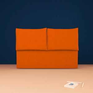 baldiflex testata letto matrimoniale tessuto arancione Licia