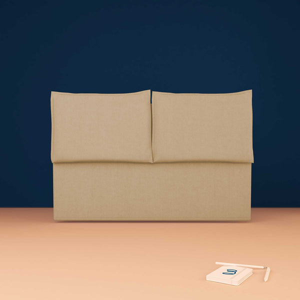 baldiflex testata letto matrimoniale tessuto cammello Licia