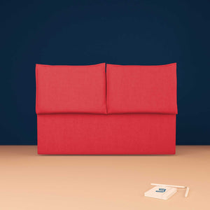 Tête de lit double rembourrée en tissu Licia