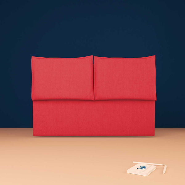 Tête de lit double rembourrée en tissu Licia